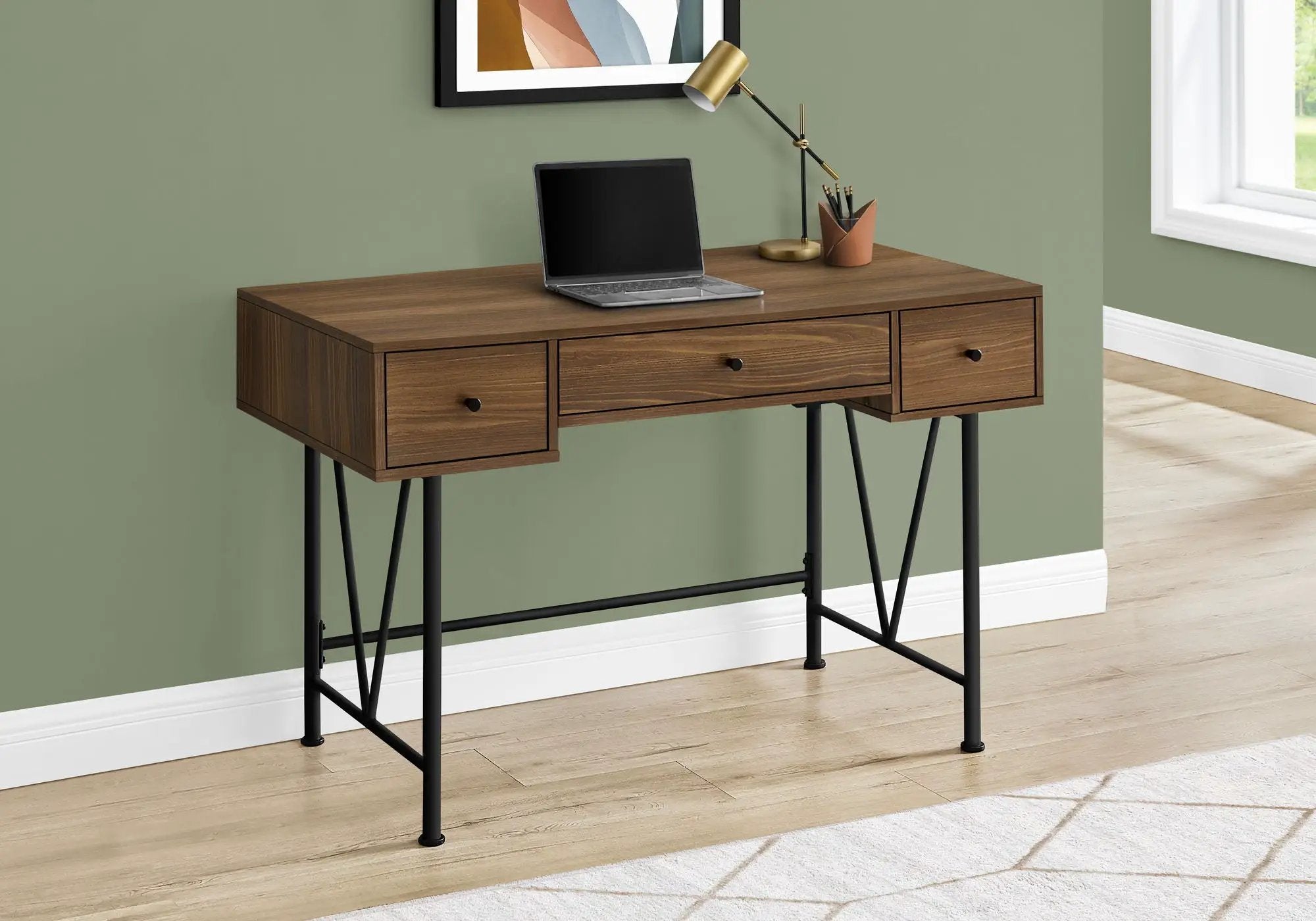 Computer Desk For Home Office, Stylish Design, Storage Drawers, Transitional by Unique Piece Furniture