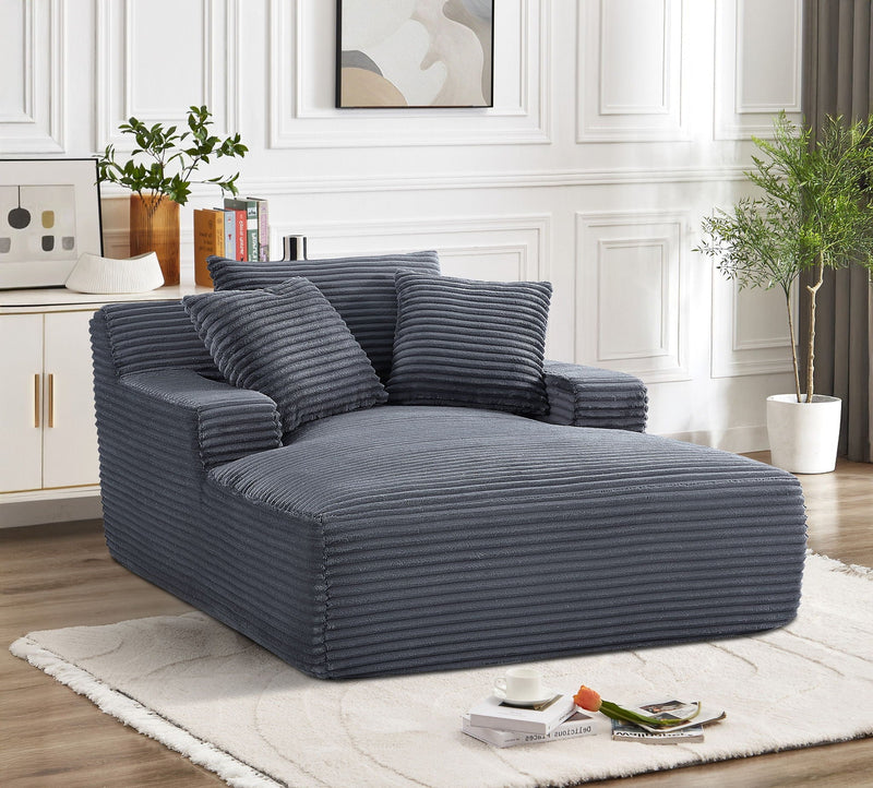Cloudline - Oversized Chaise Lounge, Modern Comfy Couch With Full Foam Cushioning, Cozy Sleeper Sofabed by HouseOfZazla