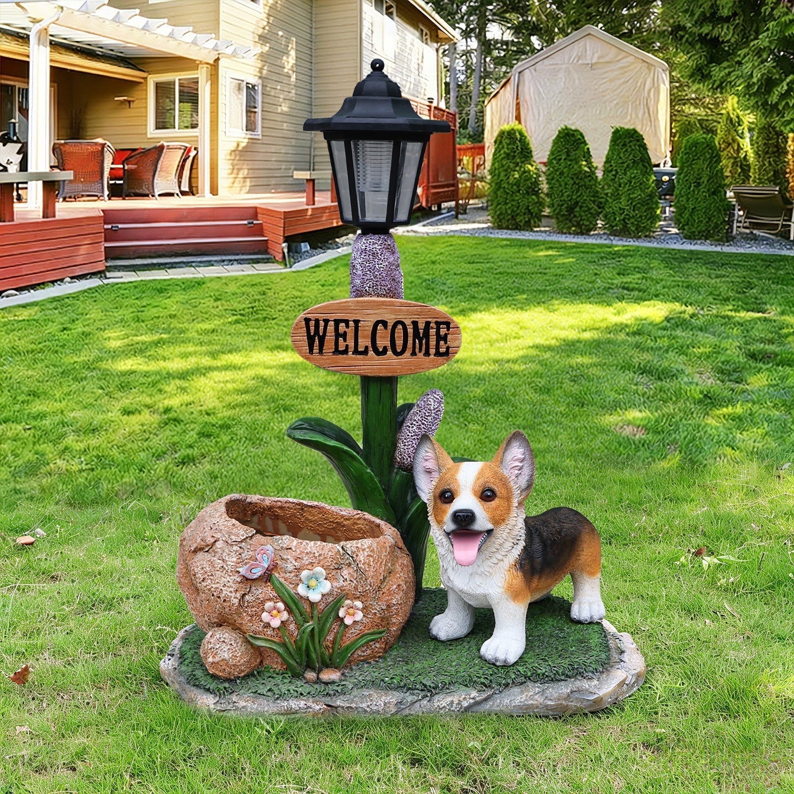 Corgi Dog Planter Garden Decor by HouseOfZazla