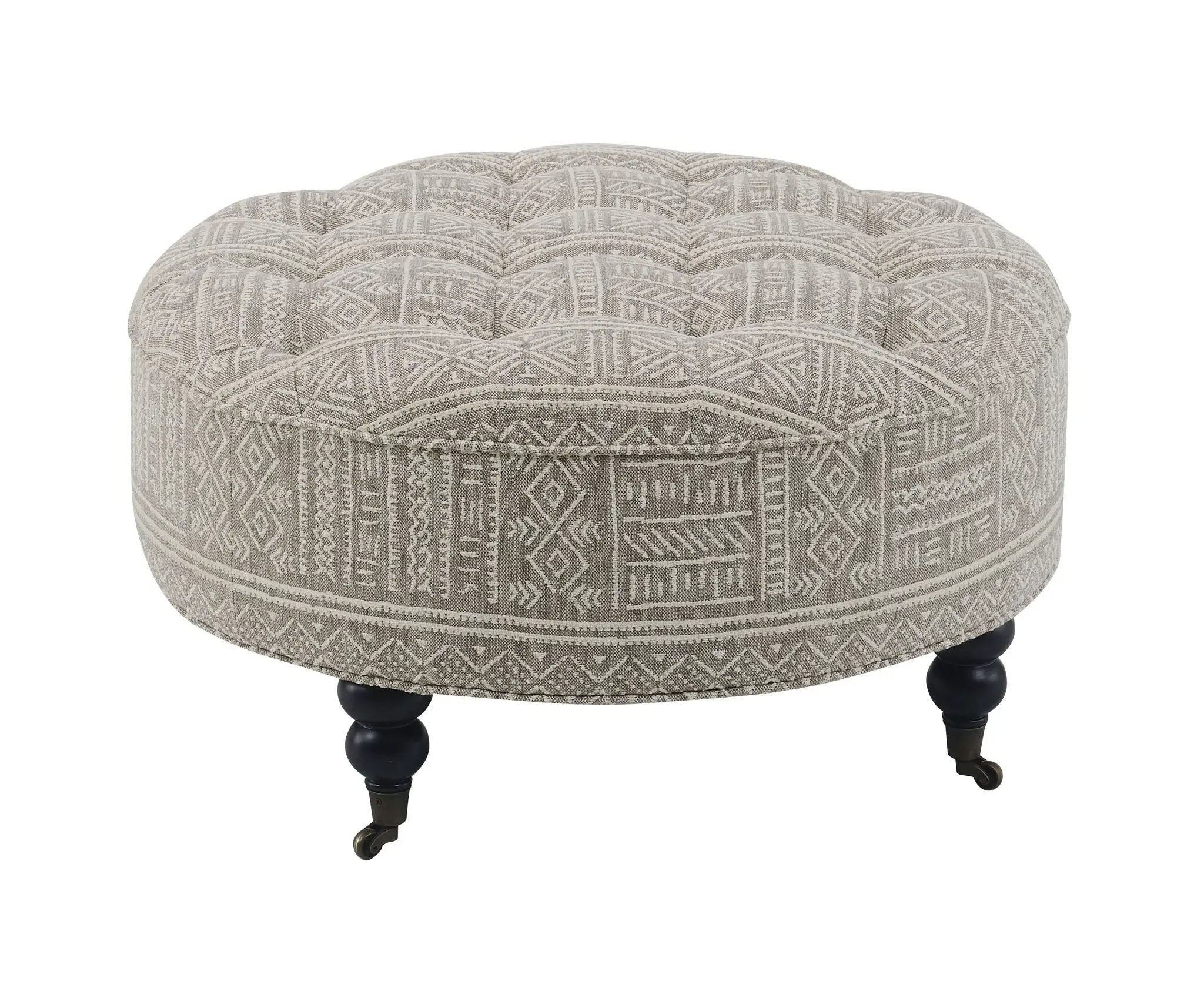 Upendo - Pattern Ottoman With Casters - Multi by Unique Piece Furniture