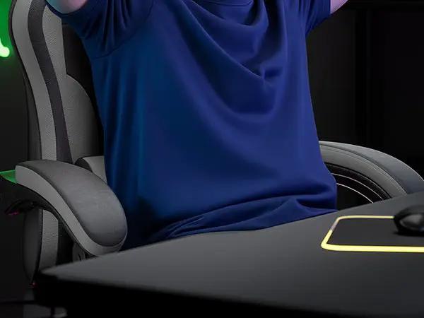 Ergonomic Gaming Chair with Footrest and Lumbar Support by HouseOfZazla