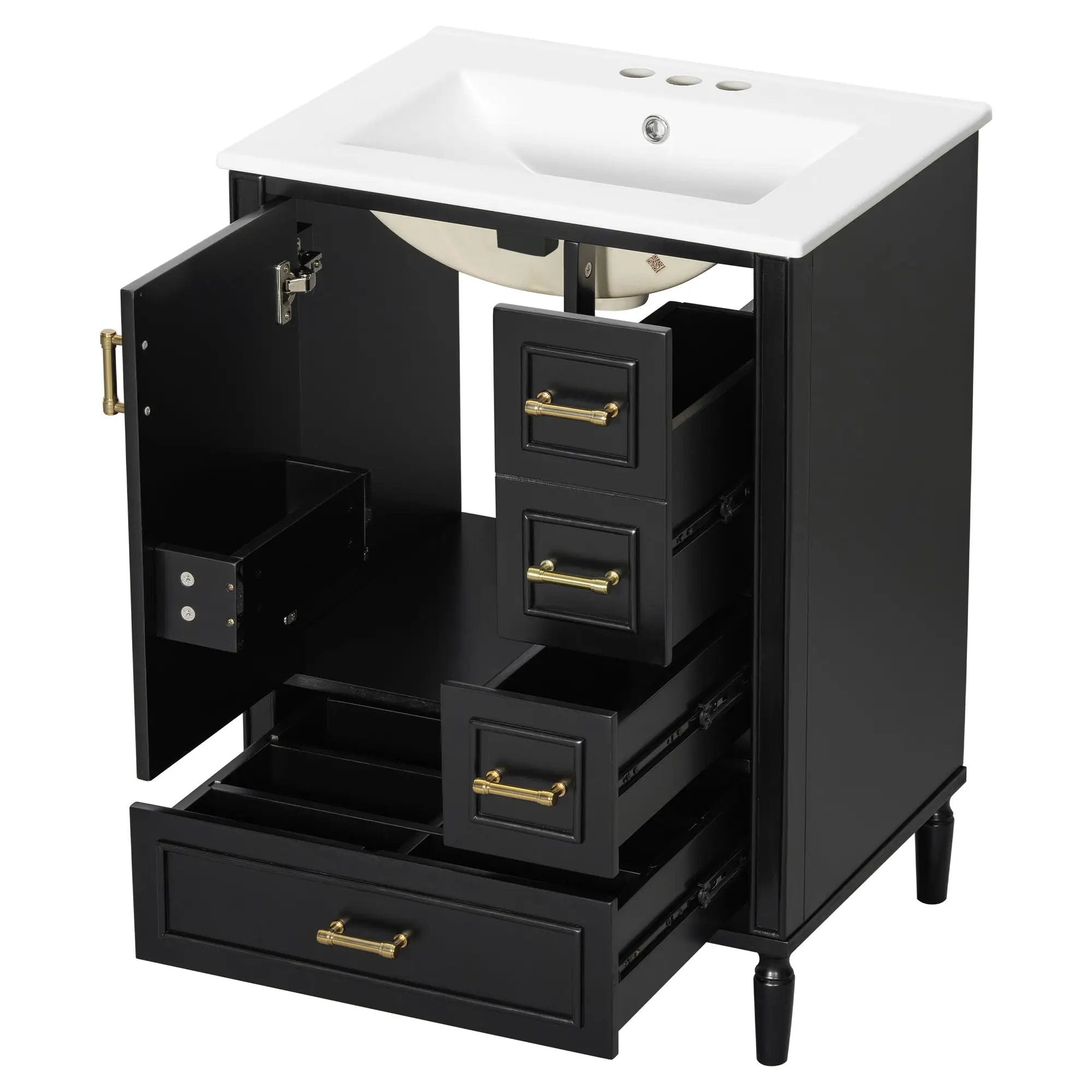 Traditional Bathroom Vanity Set With Soft Close Doors