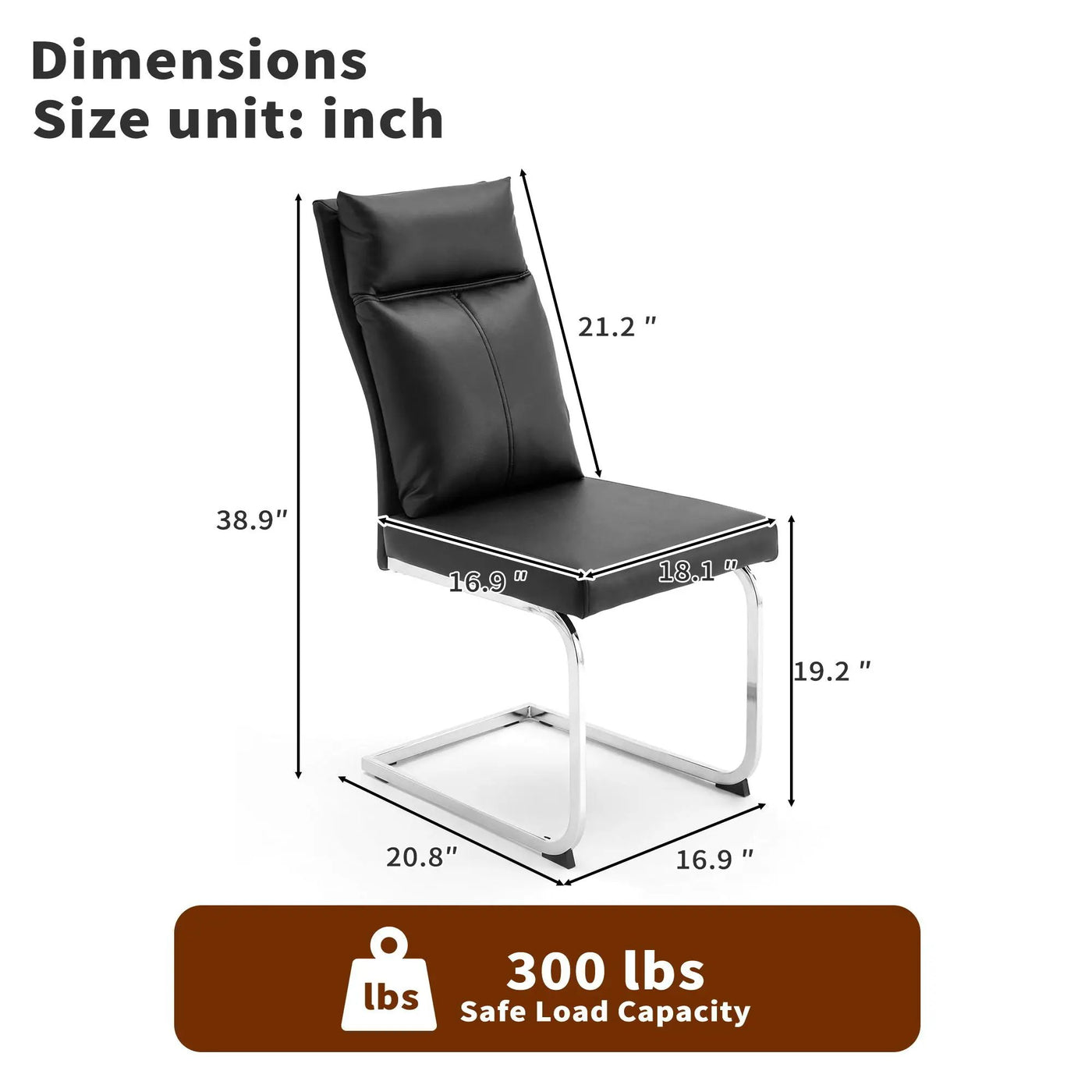 Modern Dining Chair SetWith Soft Cushion Backrest (2 Pieces) by Unique Piece Furniture