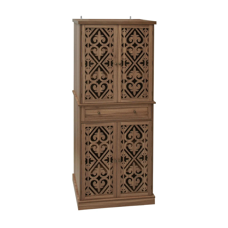 4 Door Cabinet With 1 Drawer, With 4 Adjustable Inner Shelves, Storage Cabinet by HouseOfZazla