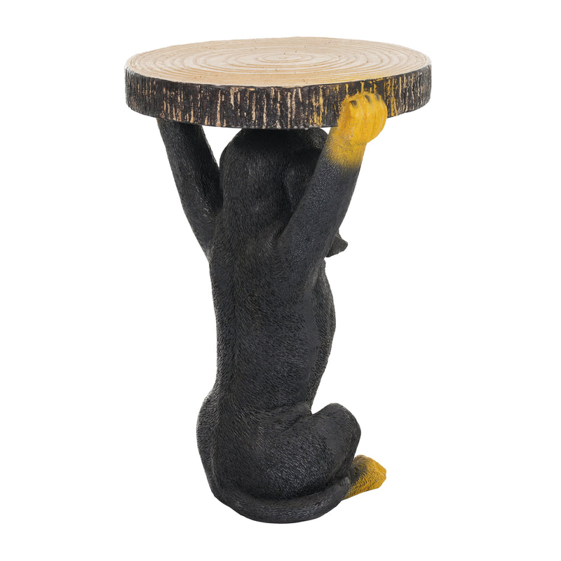 22.17'H Black Dog Side Table Pedestal End Table Stool by HouseOfZazla