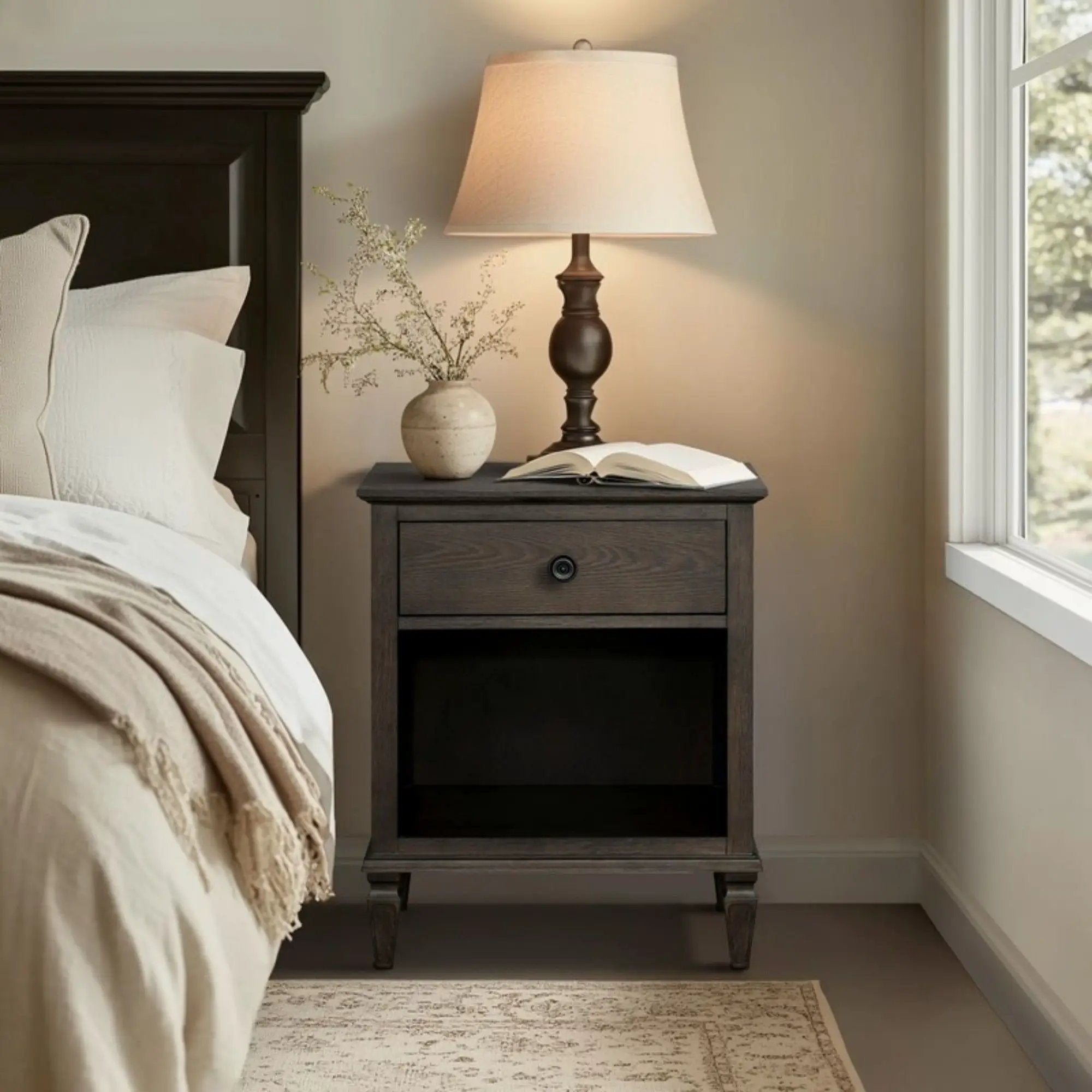 Victoria - Nightstand With Open Storage by Unique Piece Furniture