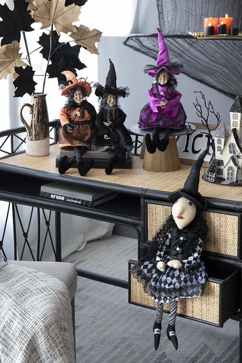Halloween Sitting Witch Decor - Black by HouseOfZazla