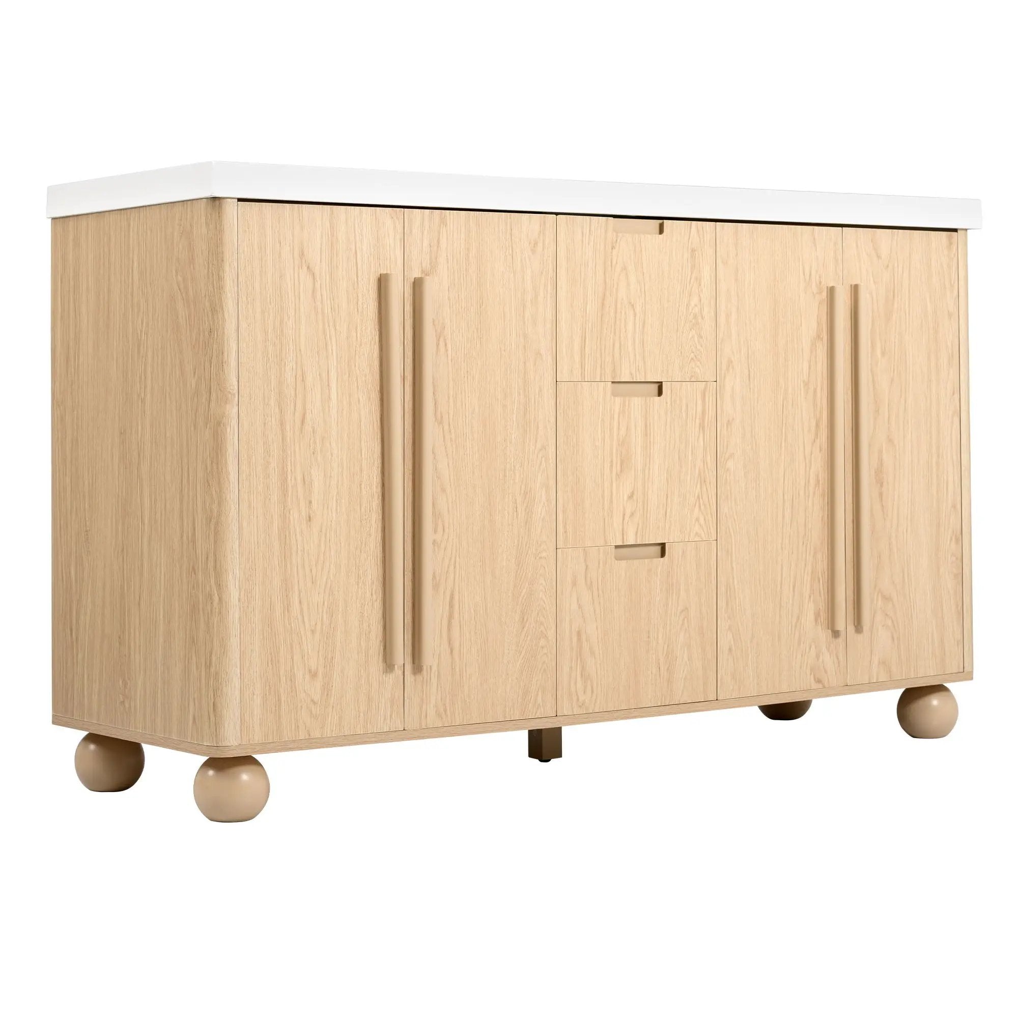 Double Sink Bathroom Vanity With Sinks, Soft Close Doors & 3 Drawers - Wood by HouseOfZazla