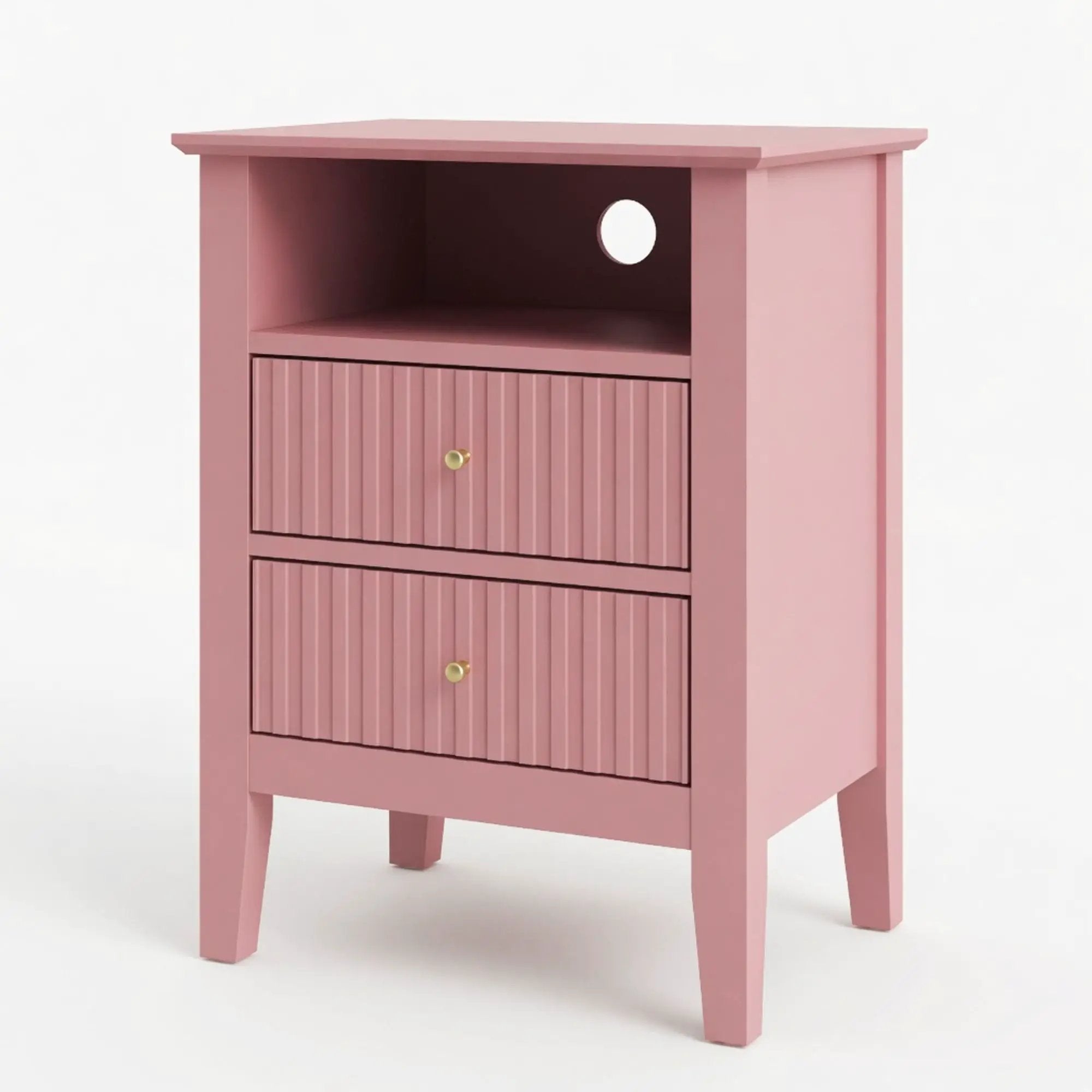 Fluted Nightstand With 2 Drawers by HouseOfZazla