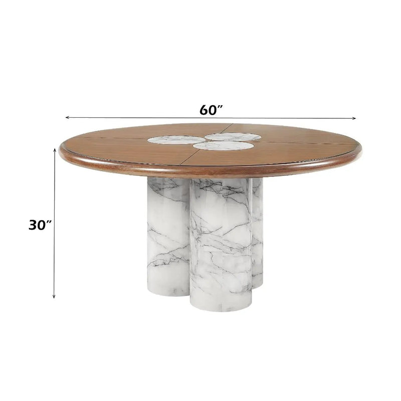 Harvey - Round Dining Table - Brown by Unique Piece Furniture