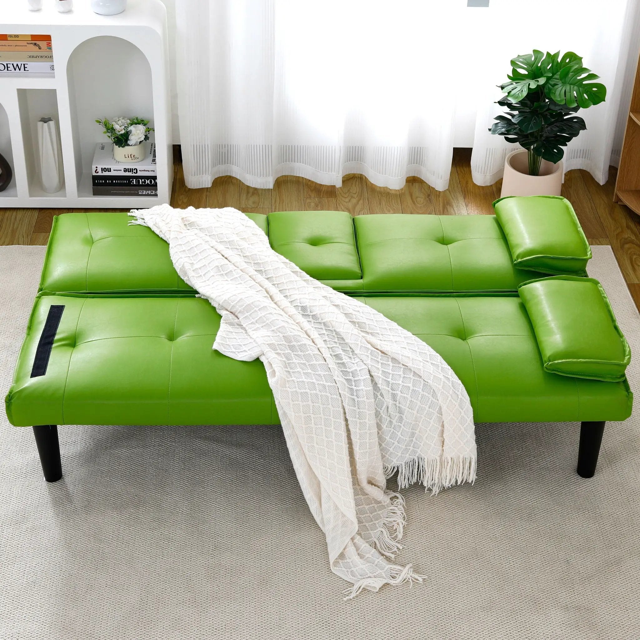 Sofa Bed With Foldable Design And Cup Holder by HouseOfZazla