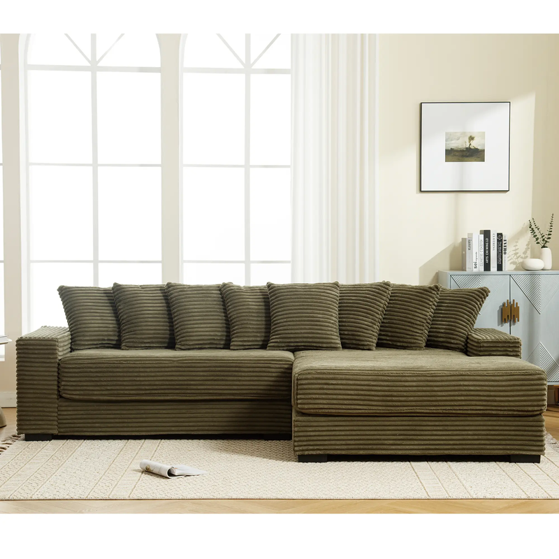 Oversized Two-Piece L-Shaped Sofa by HouseOfZazla