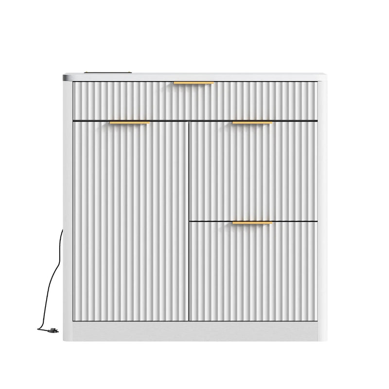 Freestanding Office File Cabinet with Built-in Charging Station by HouseOfZazla