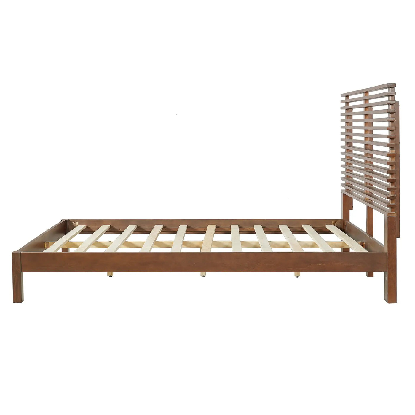 Premium Solid Wood Queen Size Platform Bed Frame by HouseOfZazla