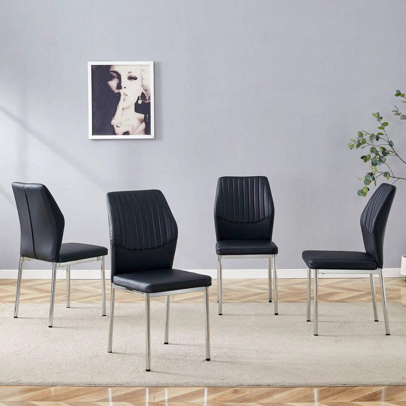 Luxury Simple High Resilience Dining Chair With Metal Legs by HouseOfZazla