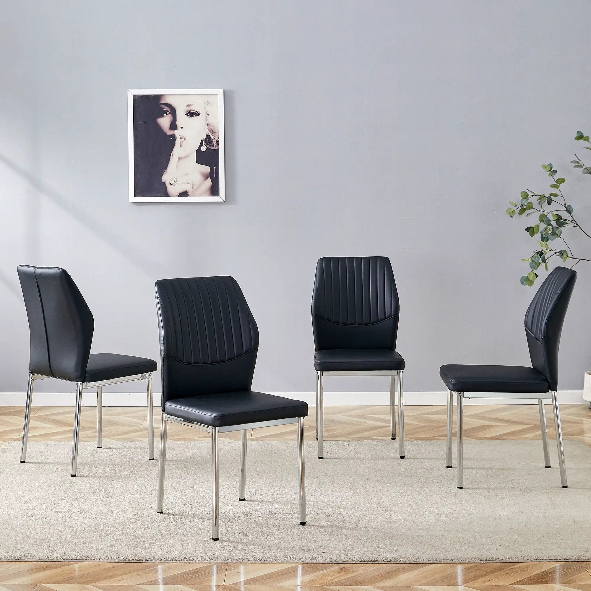 Luxury Simple High Resilience Dining Chair With Metal Legs by HouseOfZazla