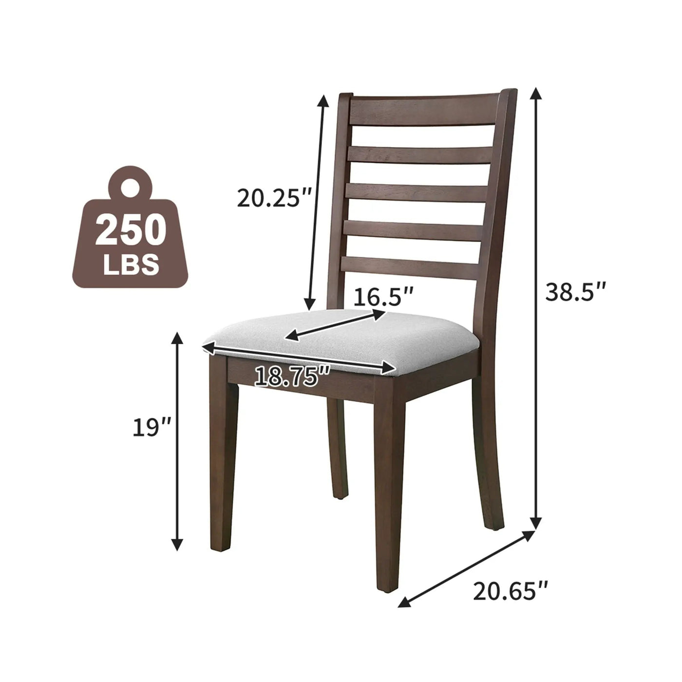 Upholstered Armless Chairs With High Ladder Back by Unique Piece Furniture