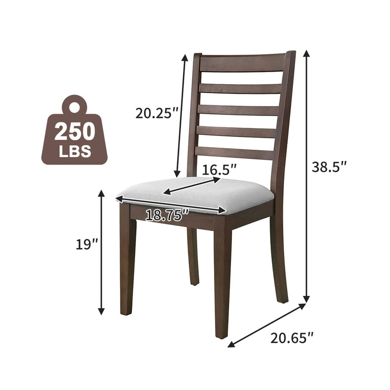 Upholstered Armless Chairs With High Ladder Back by Unique Piece Furniture