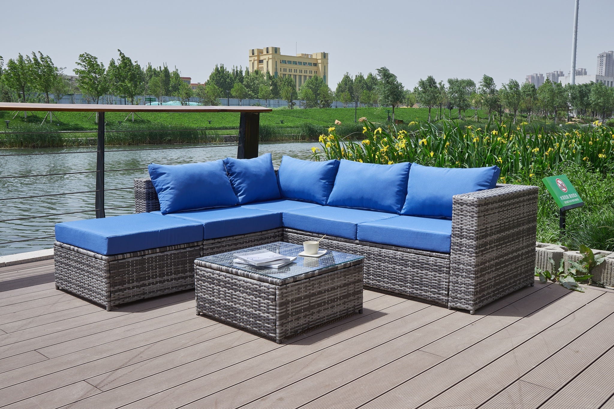Patio Sofa With Cushions by HouseOfZazla