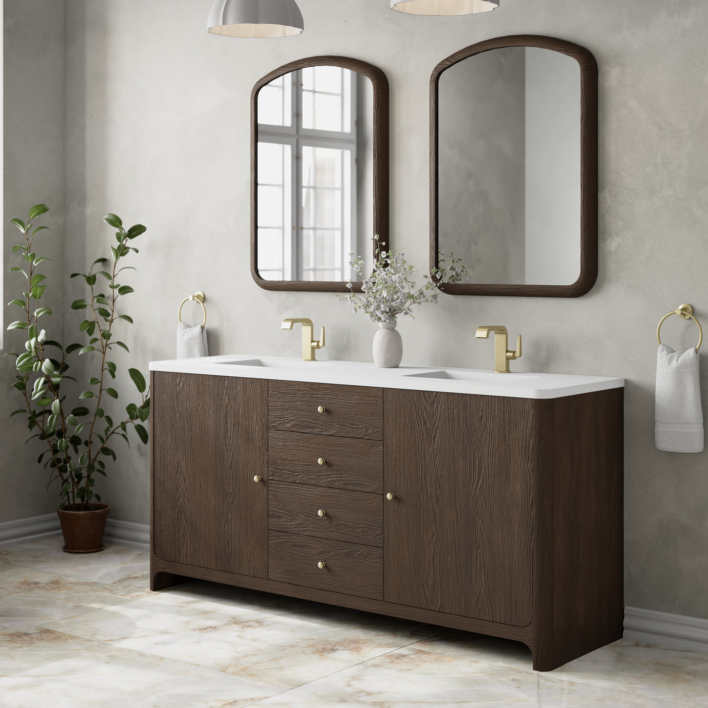 James Martin Gracyn 72" Double Bathroom Vanity, Sable, view 19
