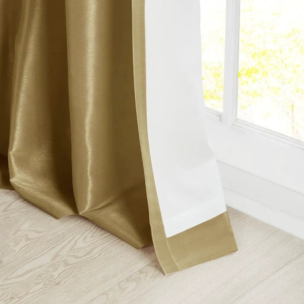 Twist Tab Lined Window Curtain Panel Bronze 50x84 by HouseOfZazla