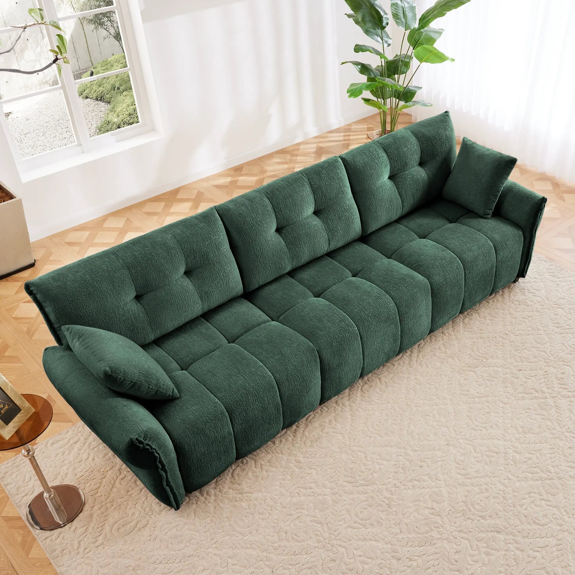 3-Seater Sofa Set with Pillows - Premium Chenille Design by HouseOfZazla