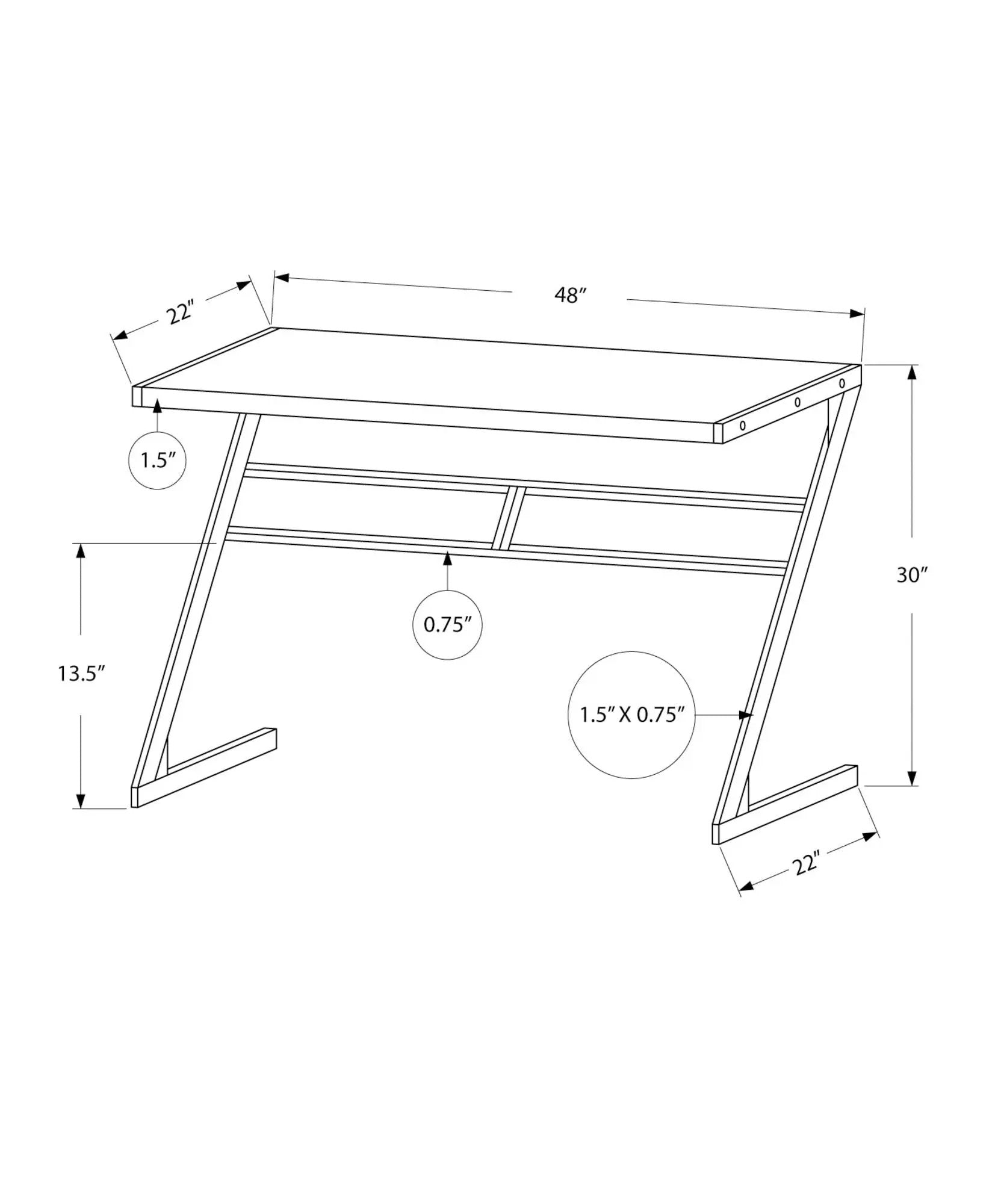 Computer Desk For Home Office, Chic Modern Design, Contemporary & Modern by Unique Piece Furniture