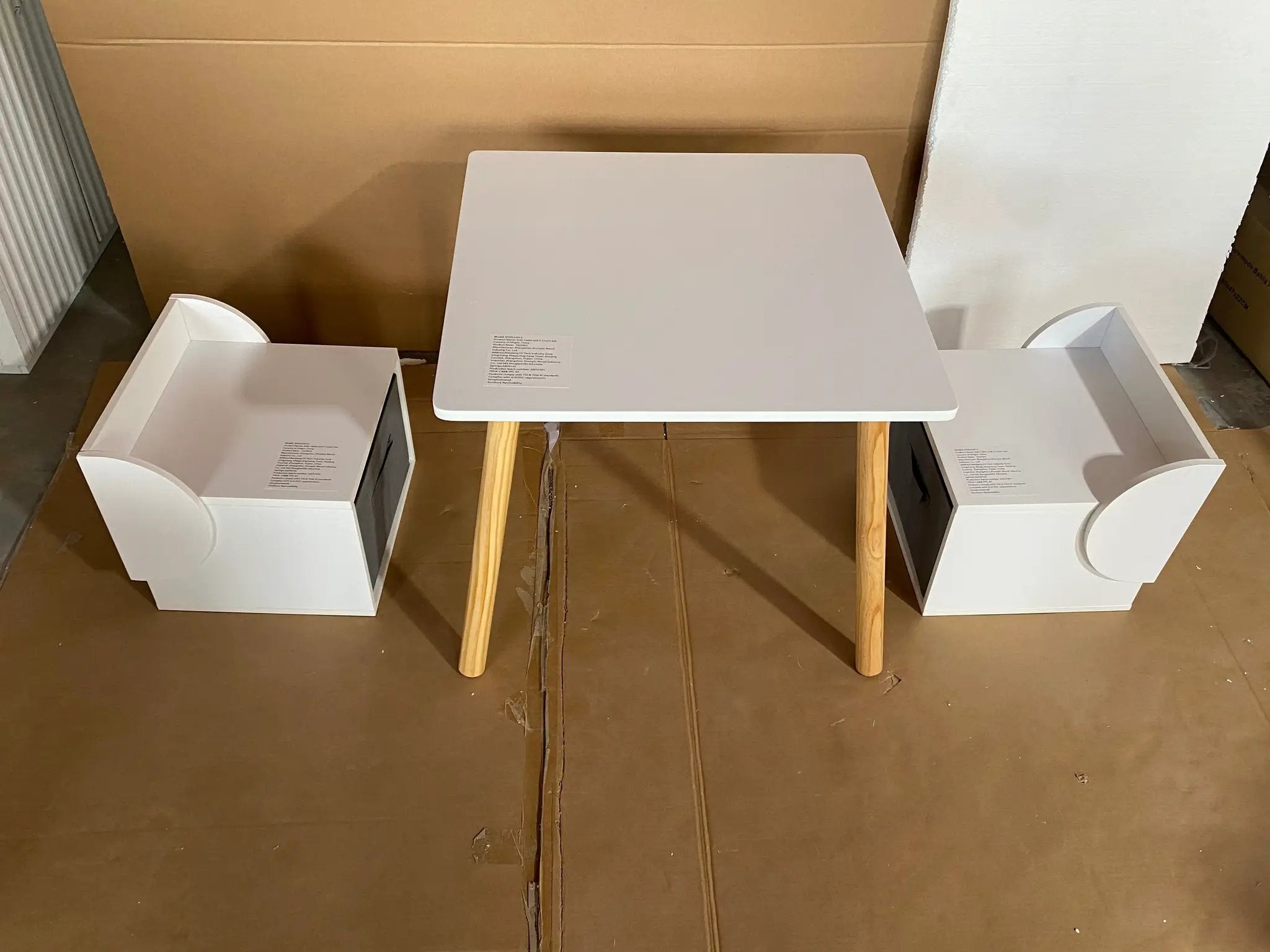 Kids Table and 2 Chair Set with Storage Bins by HouseOfZazla