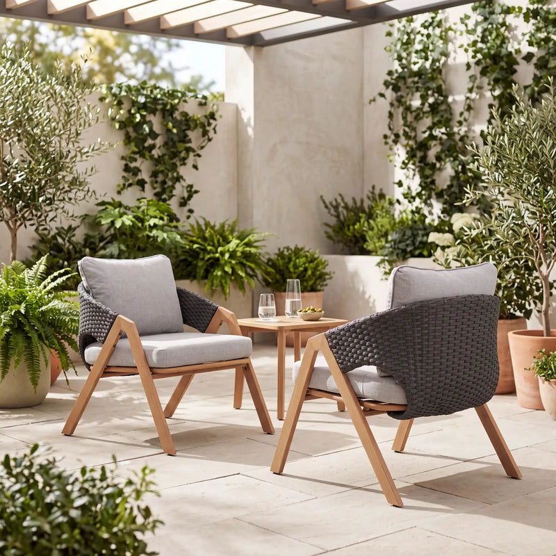 Patio Chair with Cushions (Set of 2) by HouseOfZazla