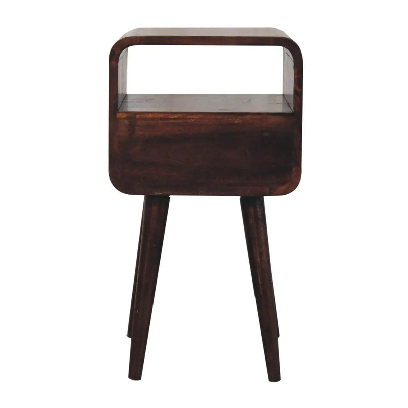 Mini Curve Open Bedside Nightstand by HouseOfZazla