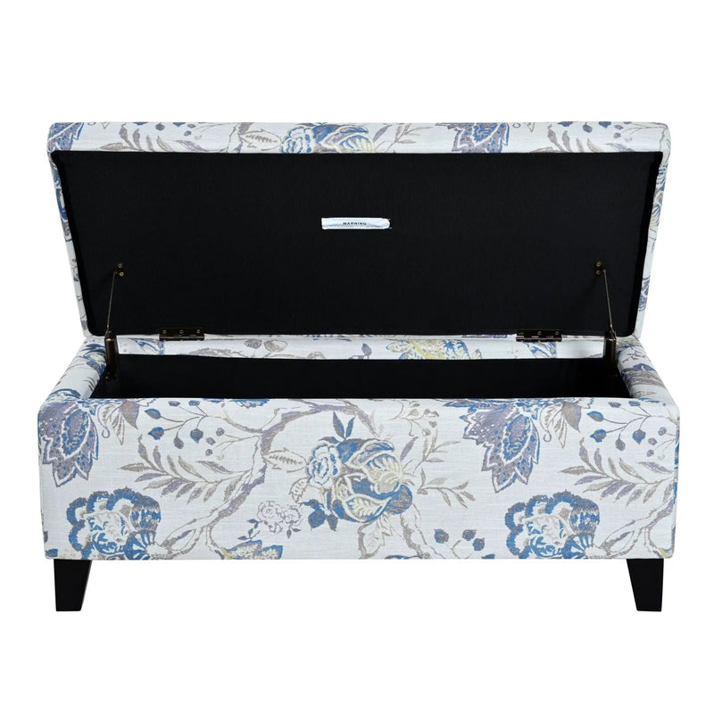 Luxury Storage Ottoman With Floral Patterned Fabric by HouseOfZazla