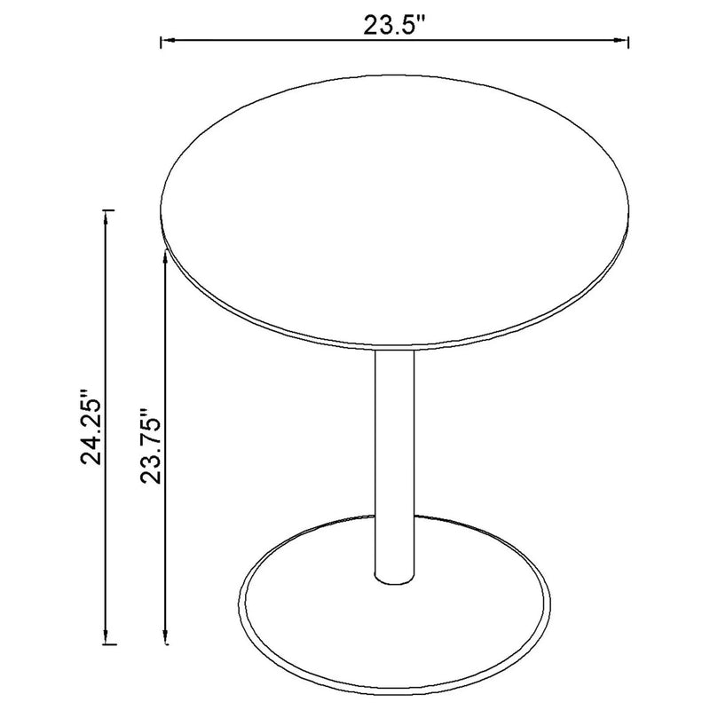 Ganso 3-piece Round Glass Top Coffee and End Table Set Black by Unique Piece Furniture