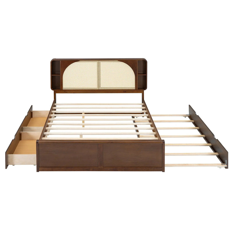Headboard Bed With 2 Drawers And Trundle by HouseOfZazla