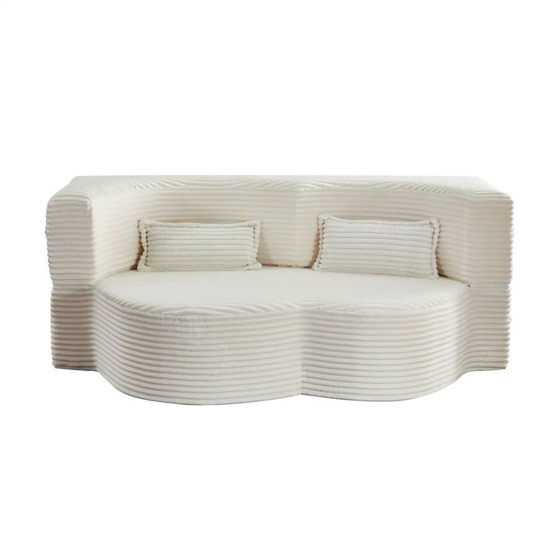 Floor Convertible Sleeper Sofa Bed With 2 Pillows by HouseOfZazla