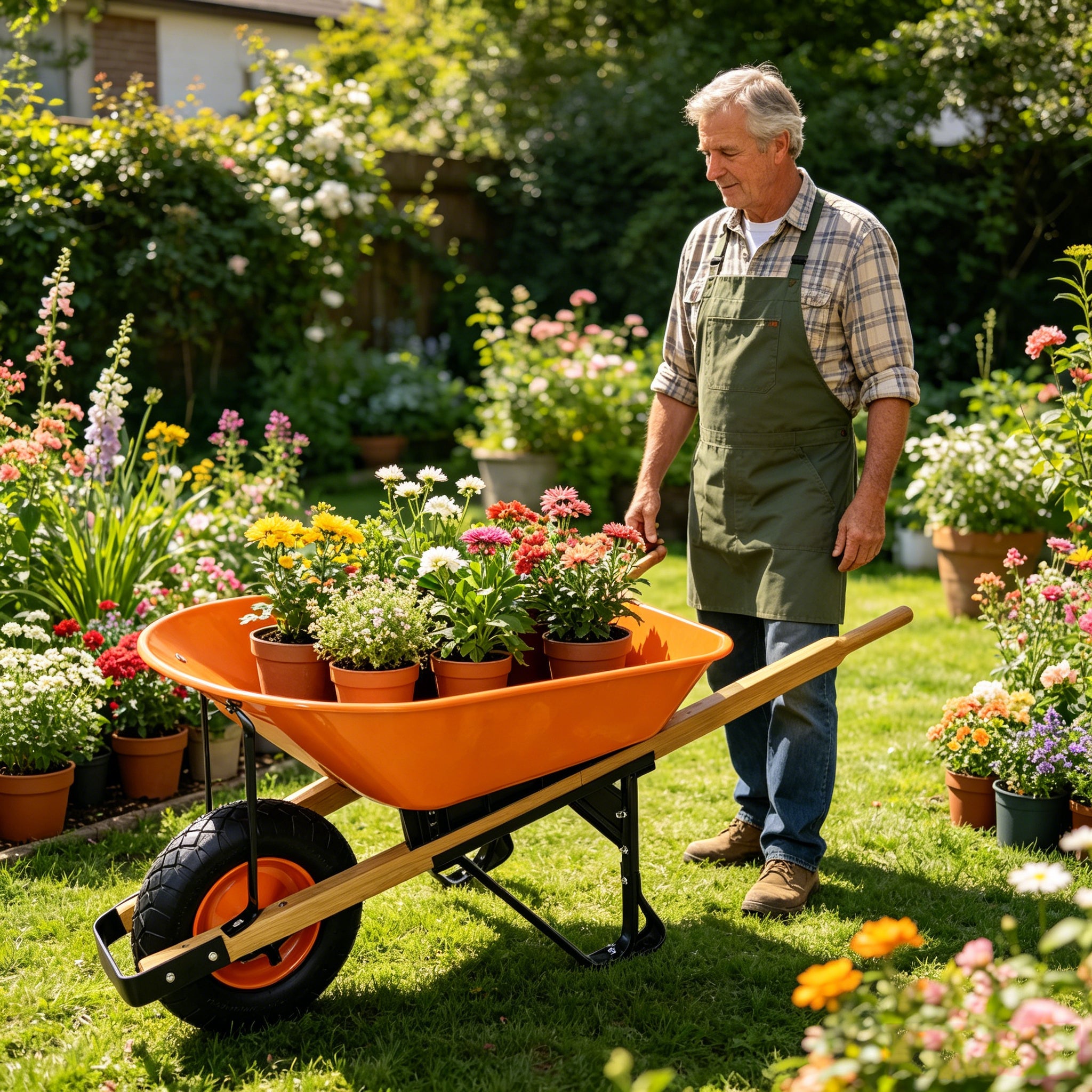 Steel Tray Wheel Barrow by HouseOfZazla