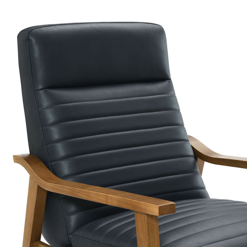 Asher - Modern Push Back Recliner With Wood Arms by HouseOfZazla