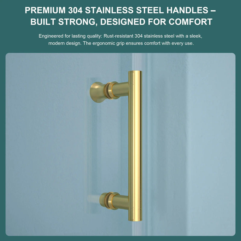 Single Sliding Bypass Shower Door Enclosure With Tempered Glass by HouseOfZazla