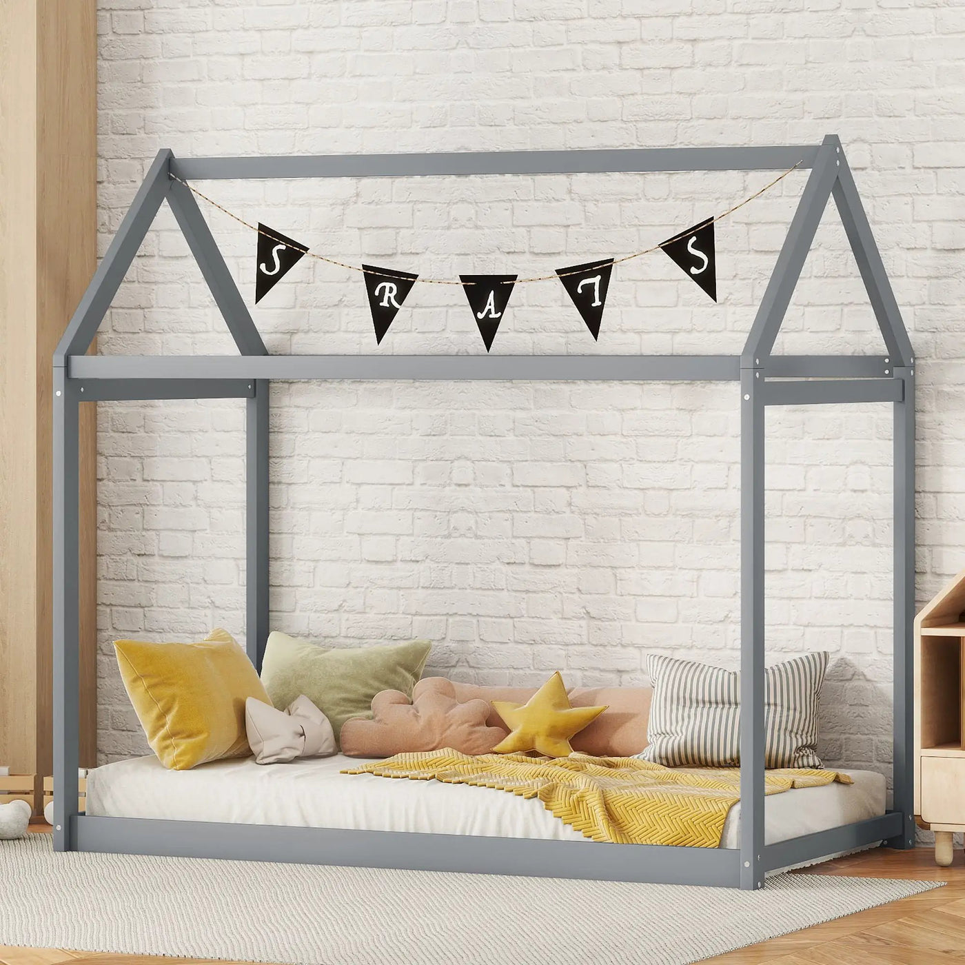 Wooden House Shaped Bed by HouseOfZazla
