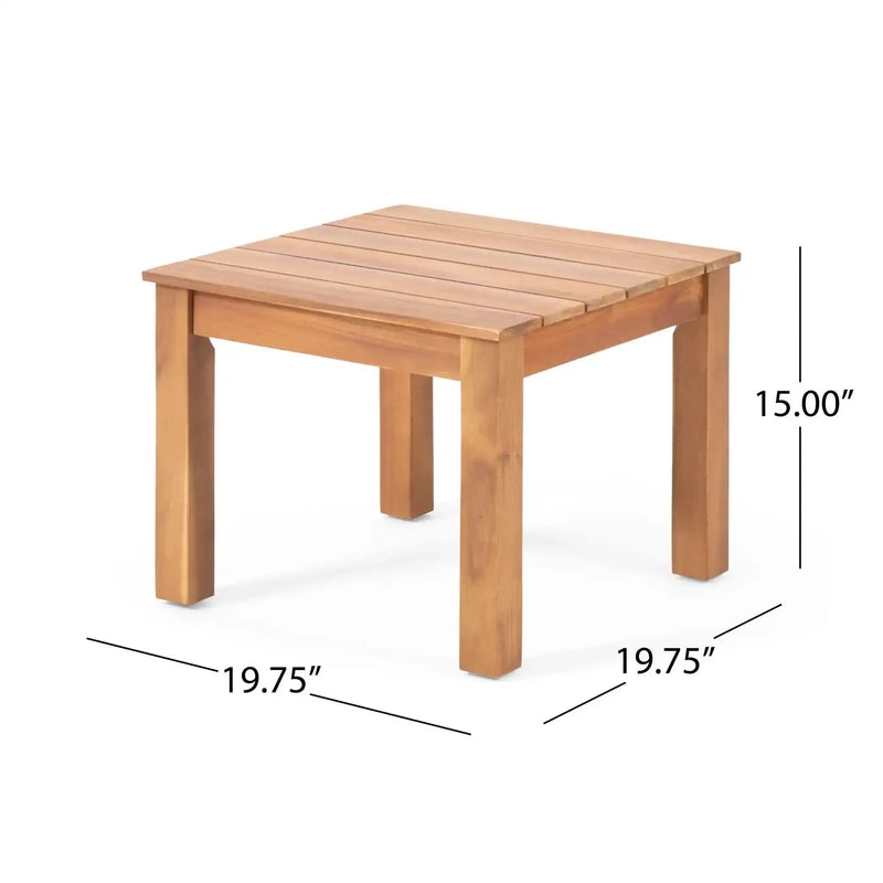 Halcyon Outdoor Side Table With Slat Design by HouseOfZazla