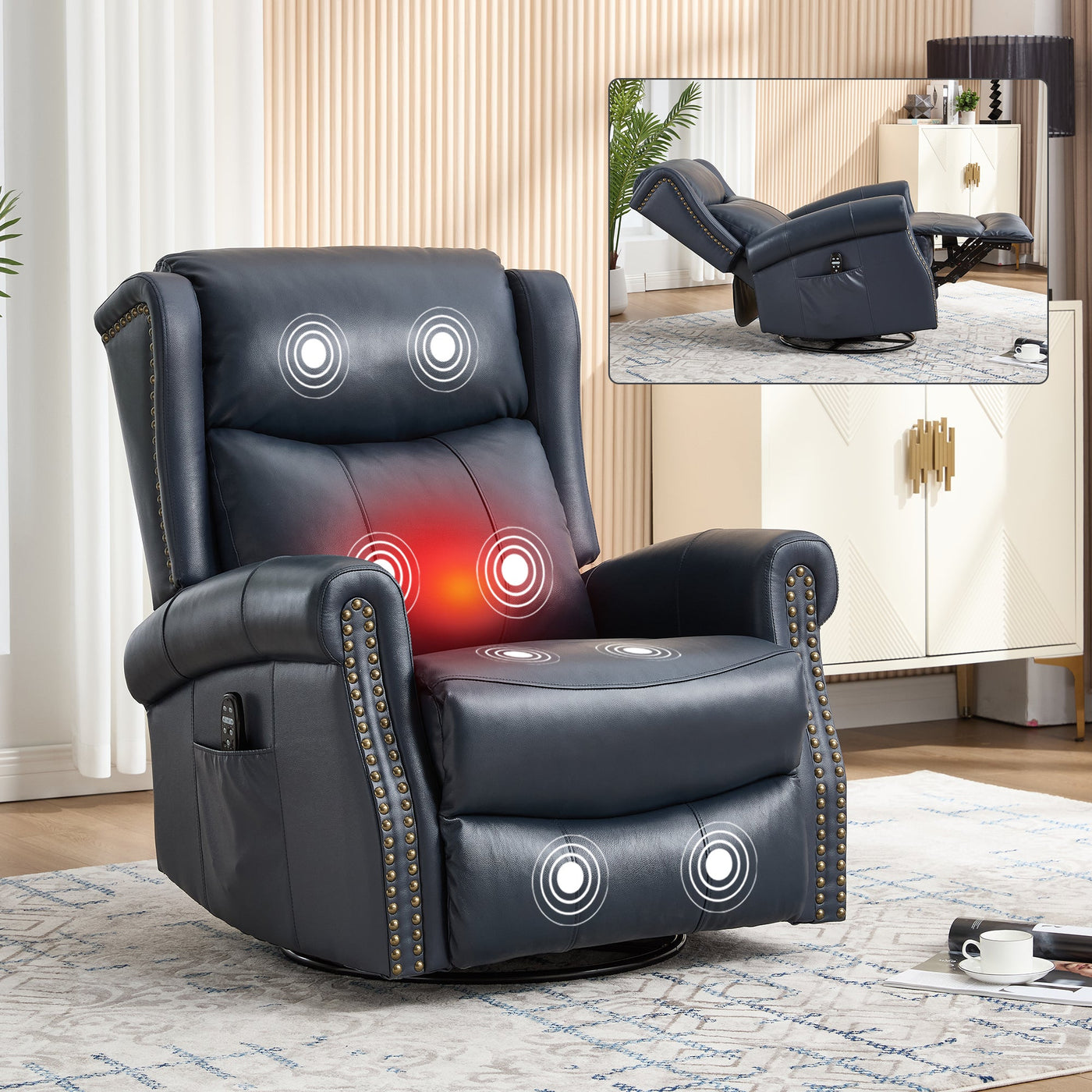 Heat Massage Manual Recliner Chair by HouseOfZazla