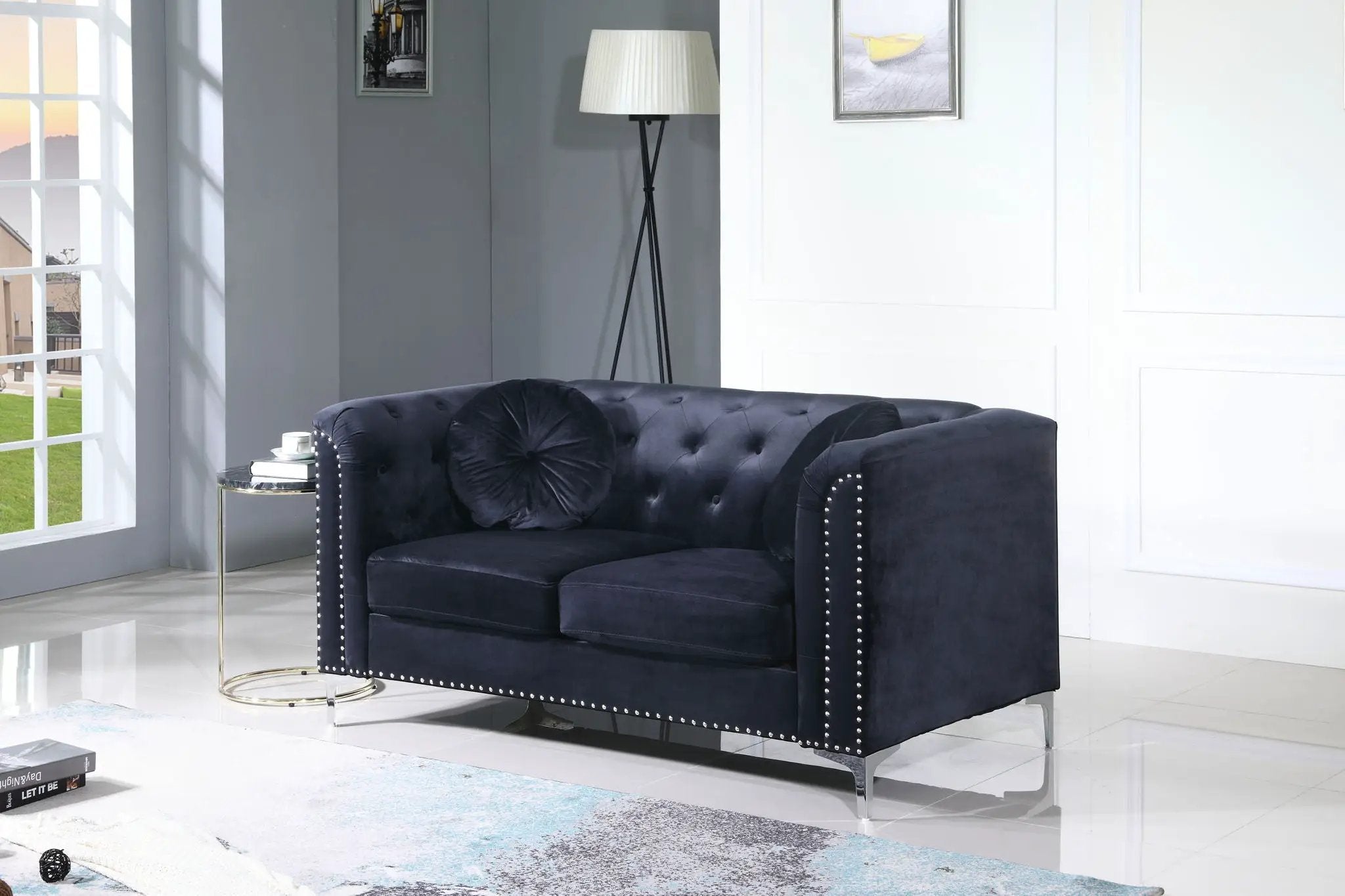 Stylish Sloped Arm Loveseat by HouseOfZazla