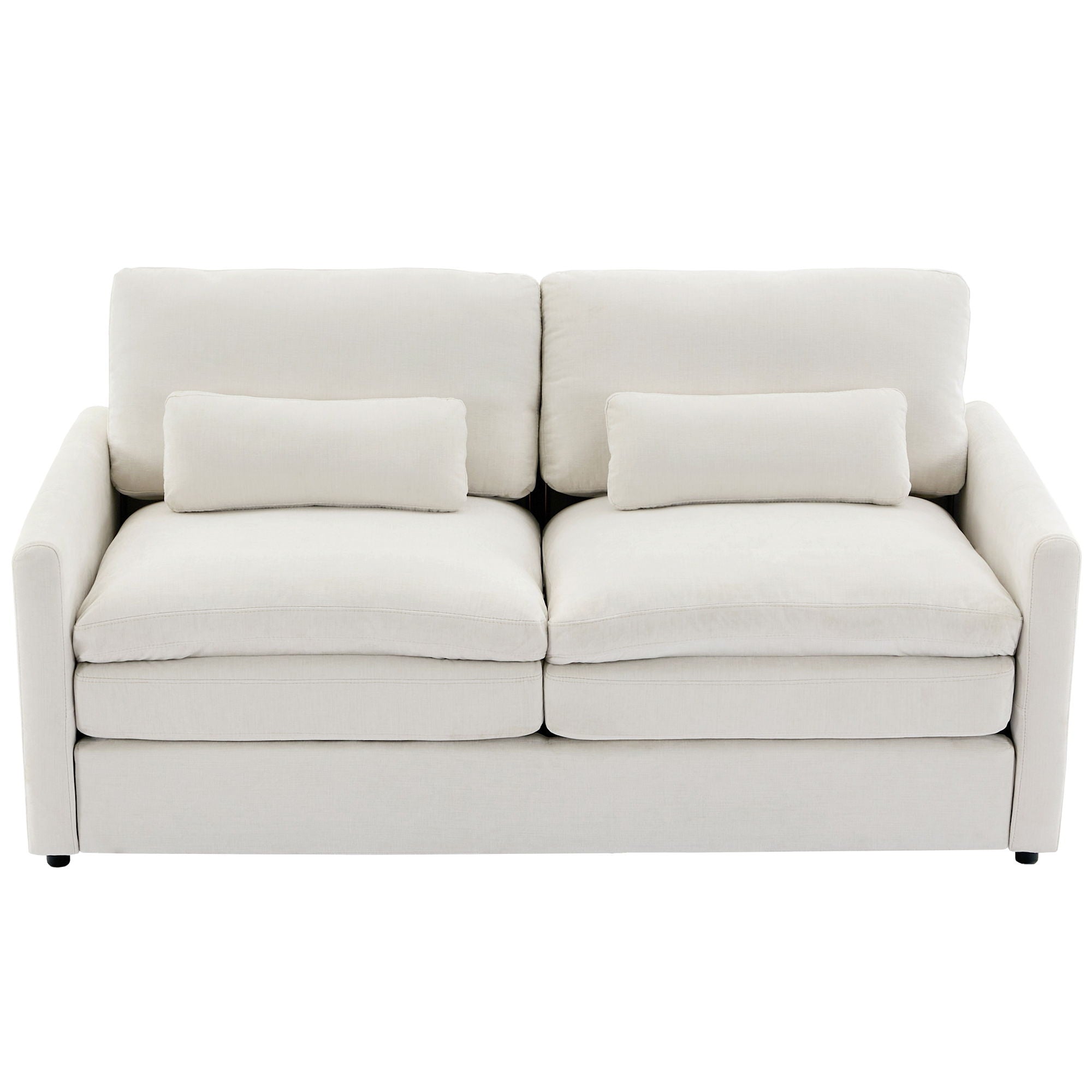 Cozy Upholstered Cushion Loveseat Sofa For Living Room by HouseOfZazla
