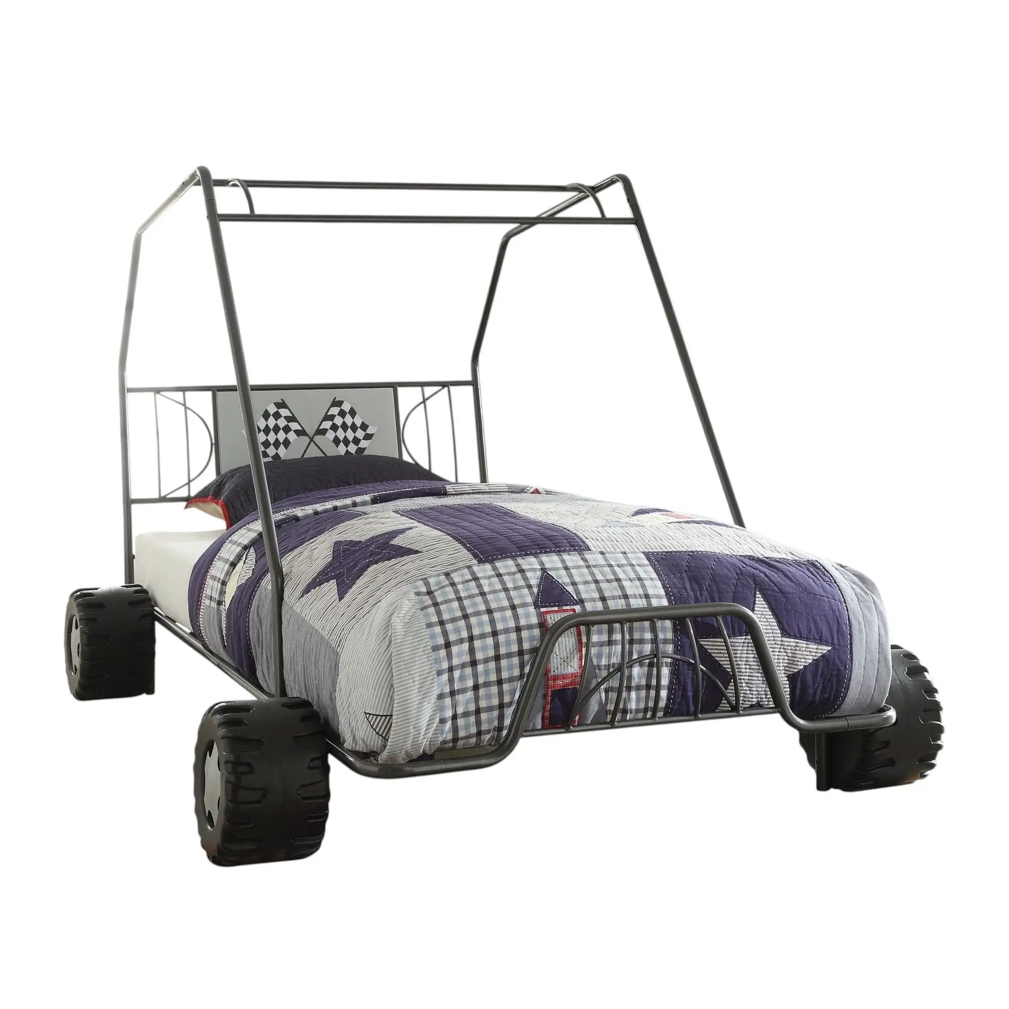 Xander - Twin Go Kart Bed - Gunmetal by HouseOfZazla