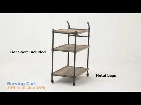Brantley - Serving Cart - Oak & Sandy Black by Unique Piece Furniture