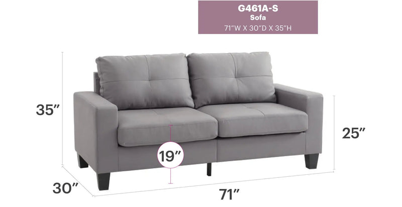 Modern Sofa With Elegance - Gray by Unique Piece Furniture