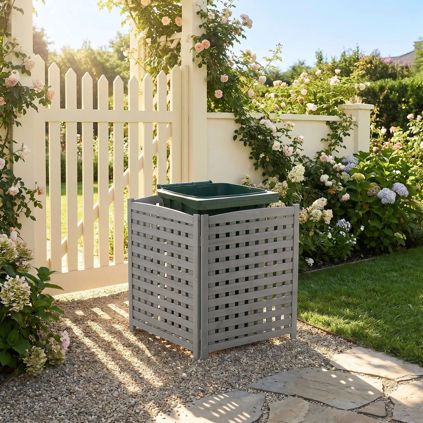 3 Panel Outdoor Air Conditioner Fence Screen by HouseOfZazla