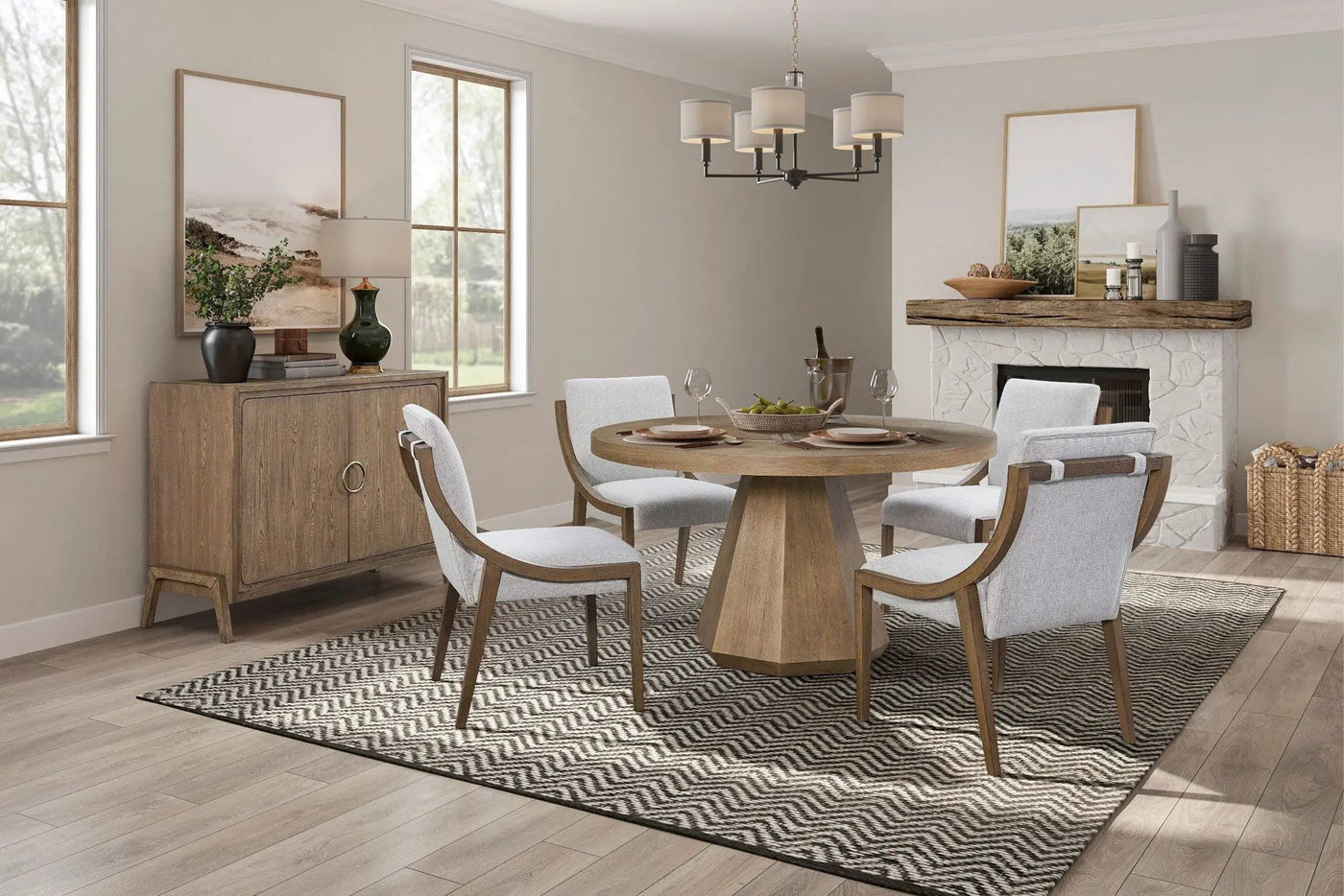 Elegant Round Dining Table by Unique Piece Furniture