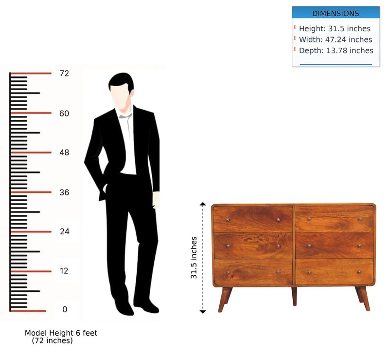 Large Curved Chest - Chestnut by HouseOfZazla