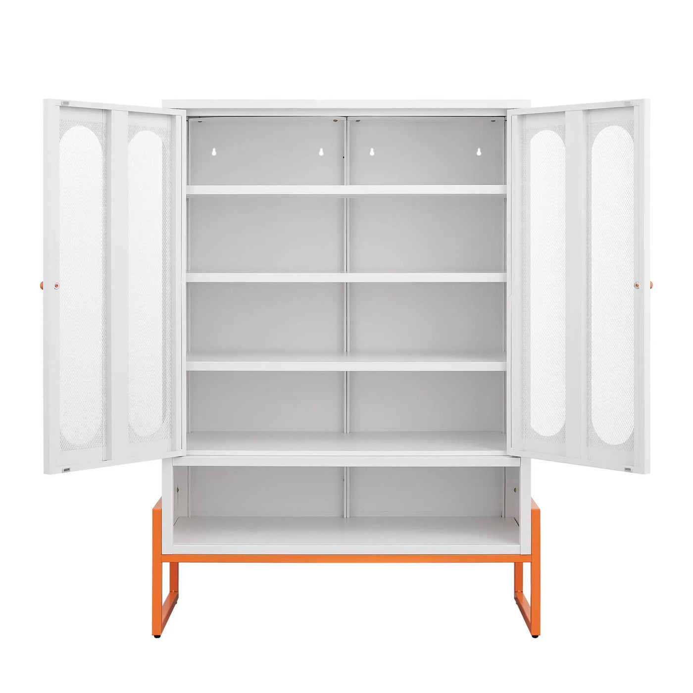 Modern Metal Shoe Cabinet With DoublebSided Doors And Adjustable Partitions by HouseOfZazla