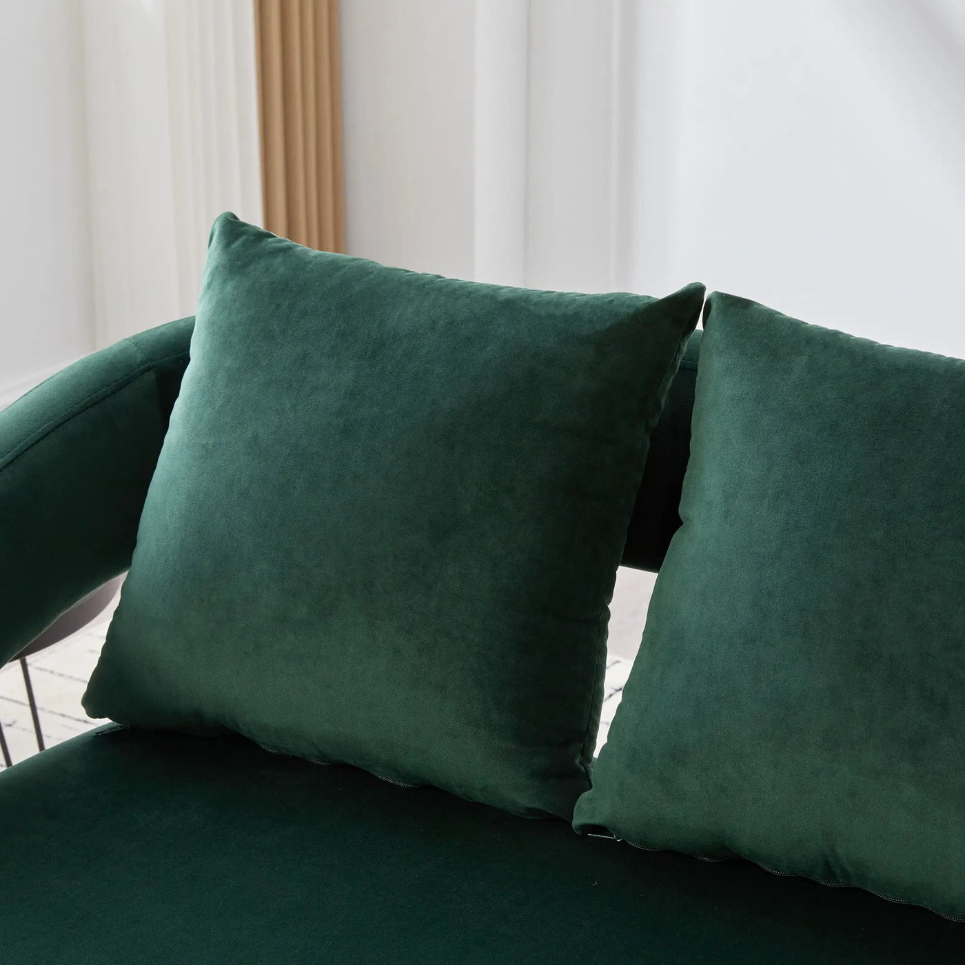 Open Back Loveseat Settee With 3 Pillows by HouseOfZazla